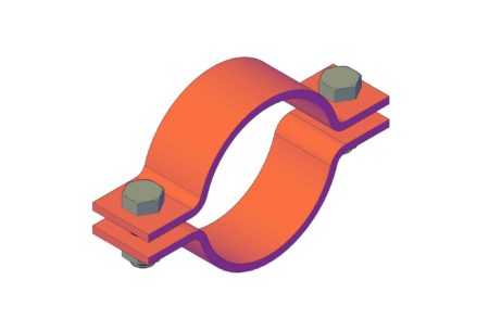 ON130600 Two-parts pipe clamp