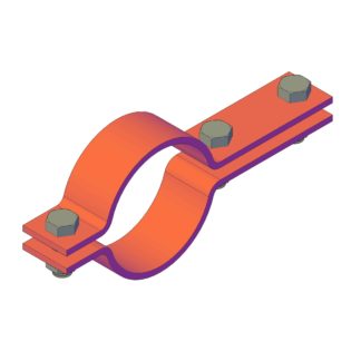 ON130602 Two-parts pipe clamp
