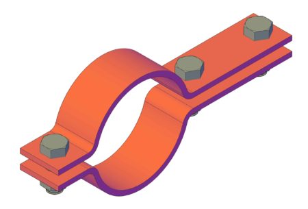 ON130602 Two-parts pipe clamp