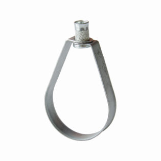 Sprinkler loop hanger with adjusting nut