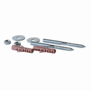 Set of screw-bolts for hot-water boiler fixing